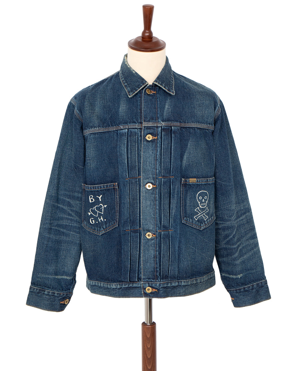 By Glad Hand, Lizzy Denim Jacket, Hand Drawings - Panchoandlefty