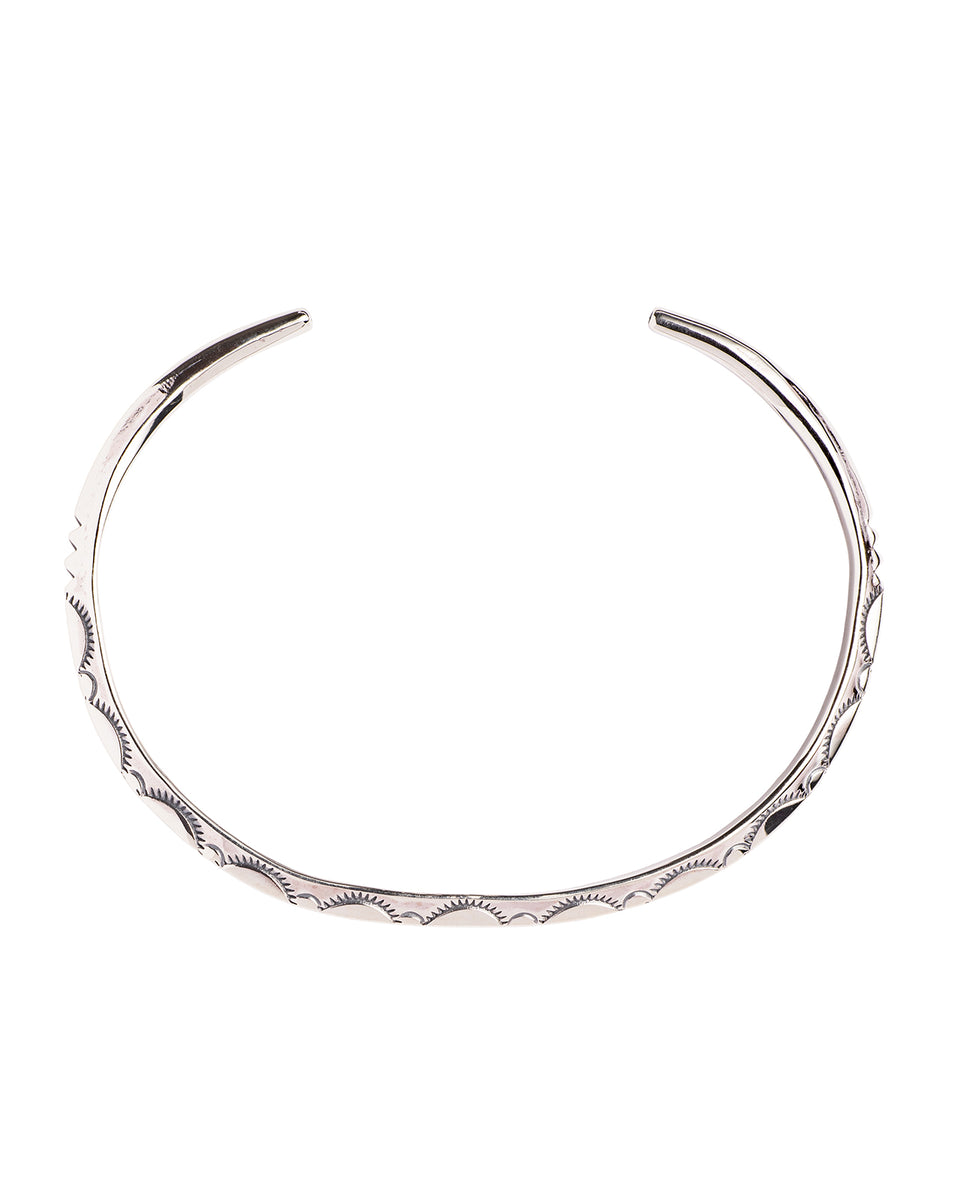 Larry Smith Extra Thin Triangle Bangle Leaf, Silver