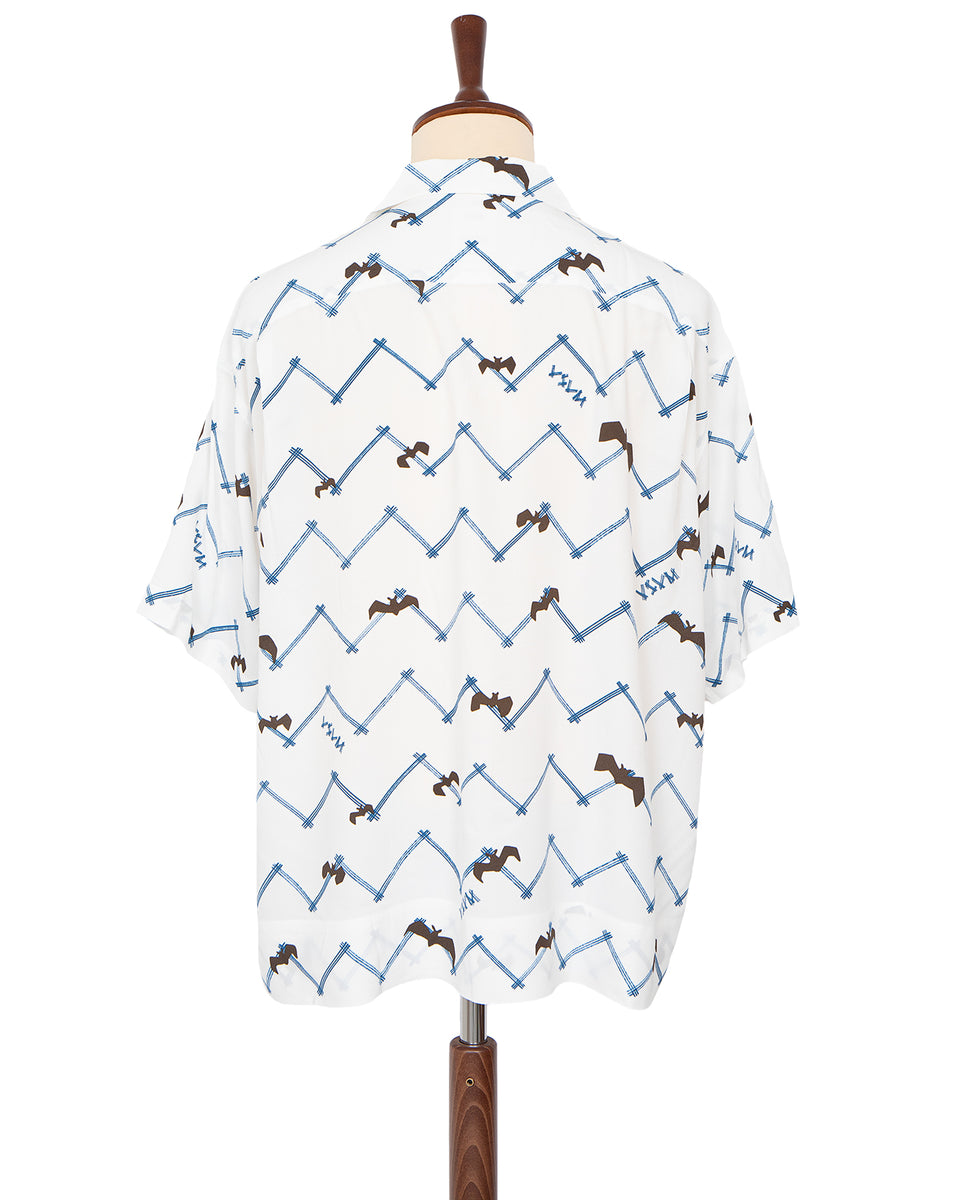 Visvim Copa Shirt S/S, Bats, White