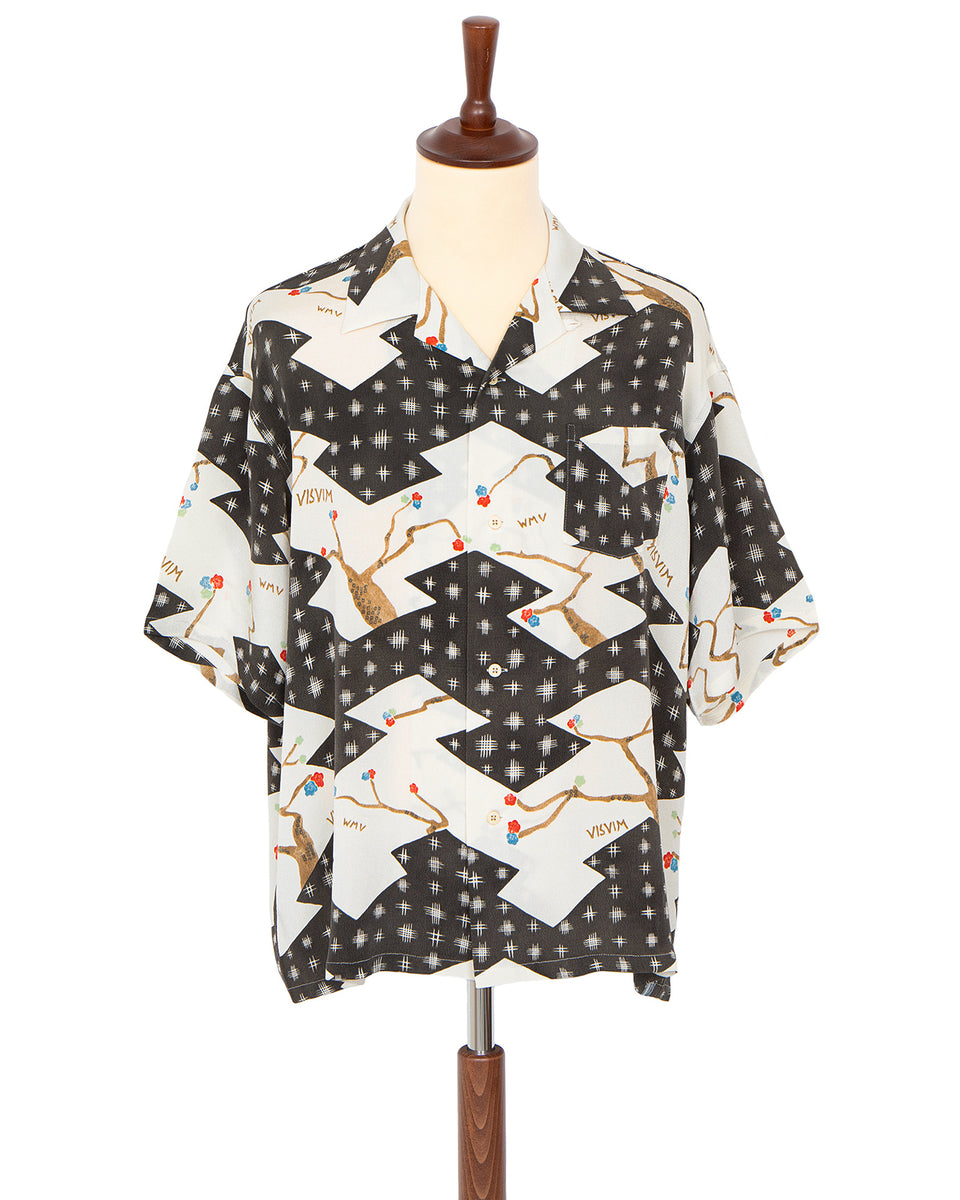 Visvim Crosby Shirt S/S, Silk, Black