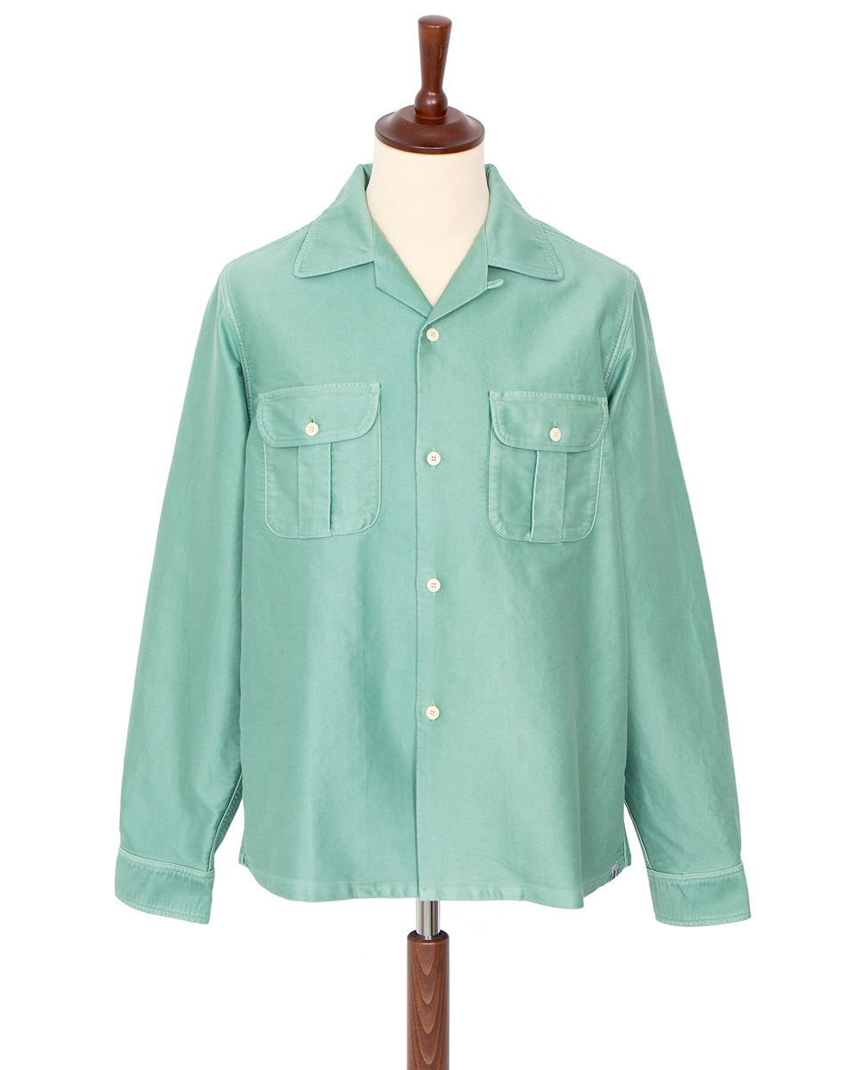 Visvim Keesey G.S. Shirt L/S Moleskin, Light Green – Pancho And