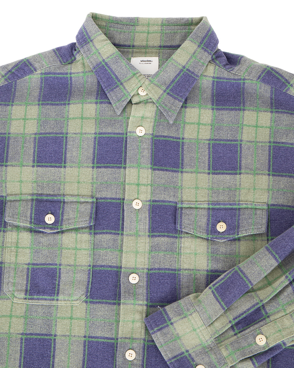 Visvim Pioneer Khadi Check Shirt, Green