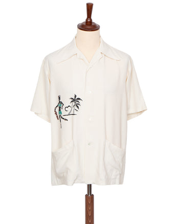 By Glad Hand Hotsy Totsy S/S Hawaiian Shirt, Ivory