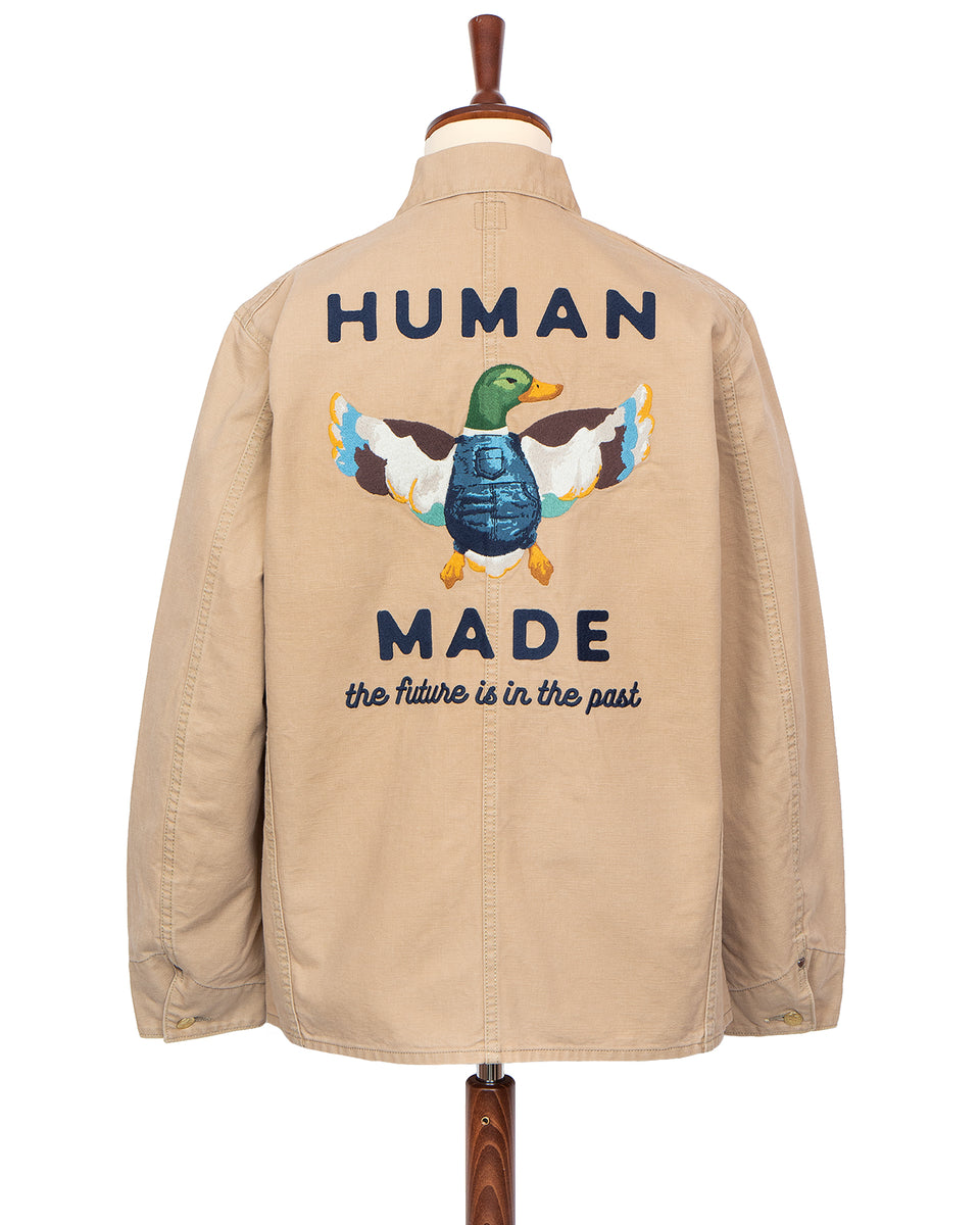 Human Made Washed Duck Coverall Jacket, Beige