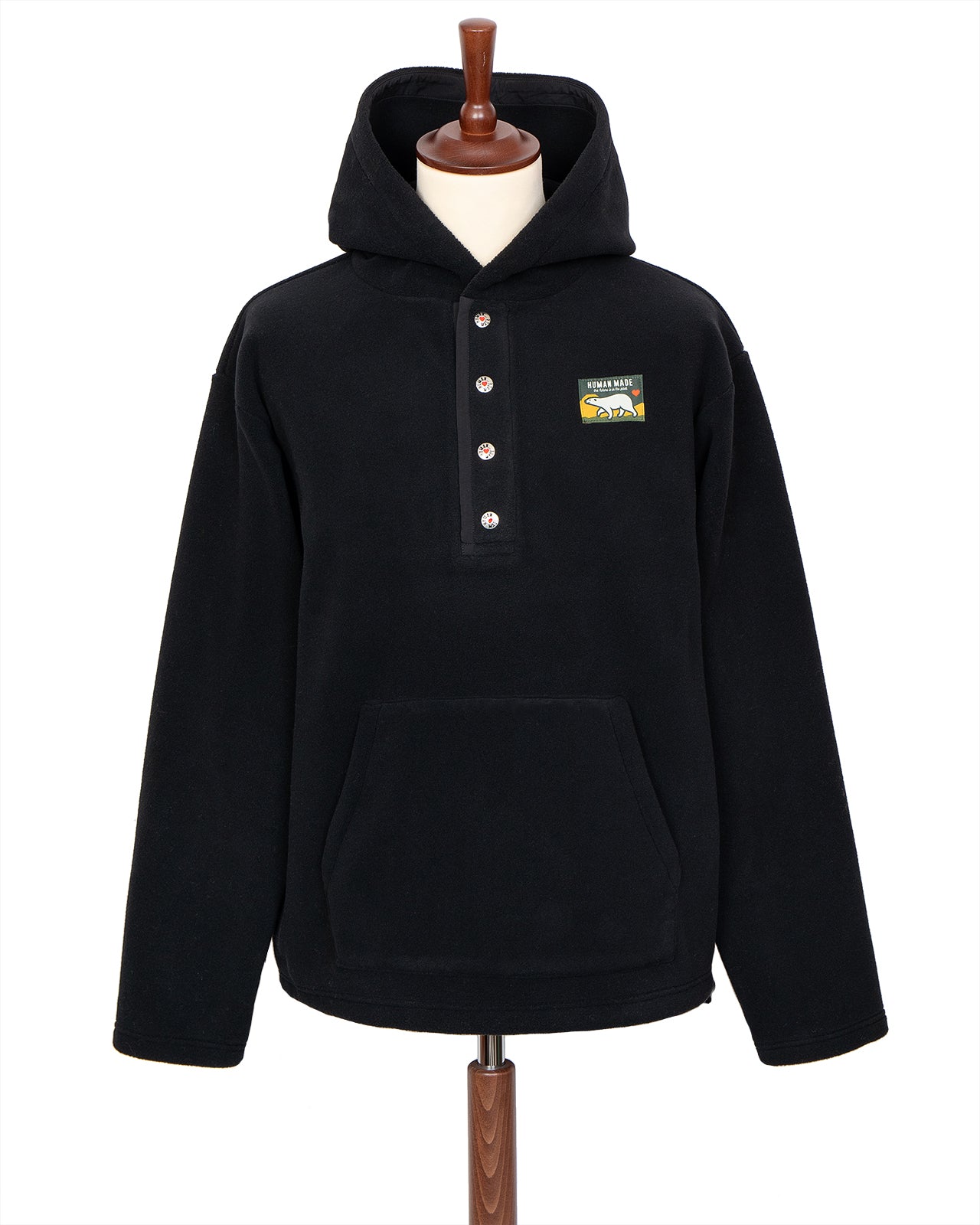 Human Made Fleece Hoodie, Black