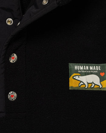 Human Made Fleece Hoodie, Black