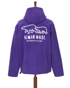 Human Made Fleece Hoodie, Purple