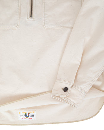 Human Made Zip-Up Work Shirt, White