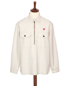 Human Made Zip-Up Work Shirt, White