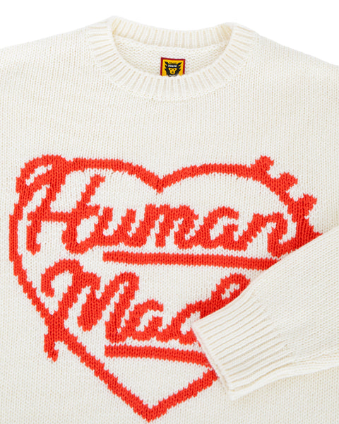 Human Made Low Gauge Knit Sweater, White – Pancho And Lefty 