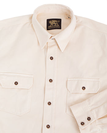 Indigofera Alamo Shirt, Cotton Twill, Sand