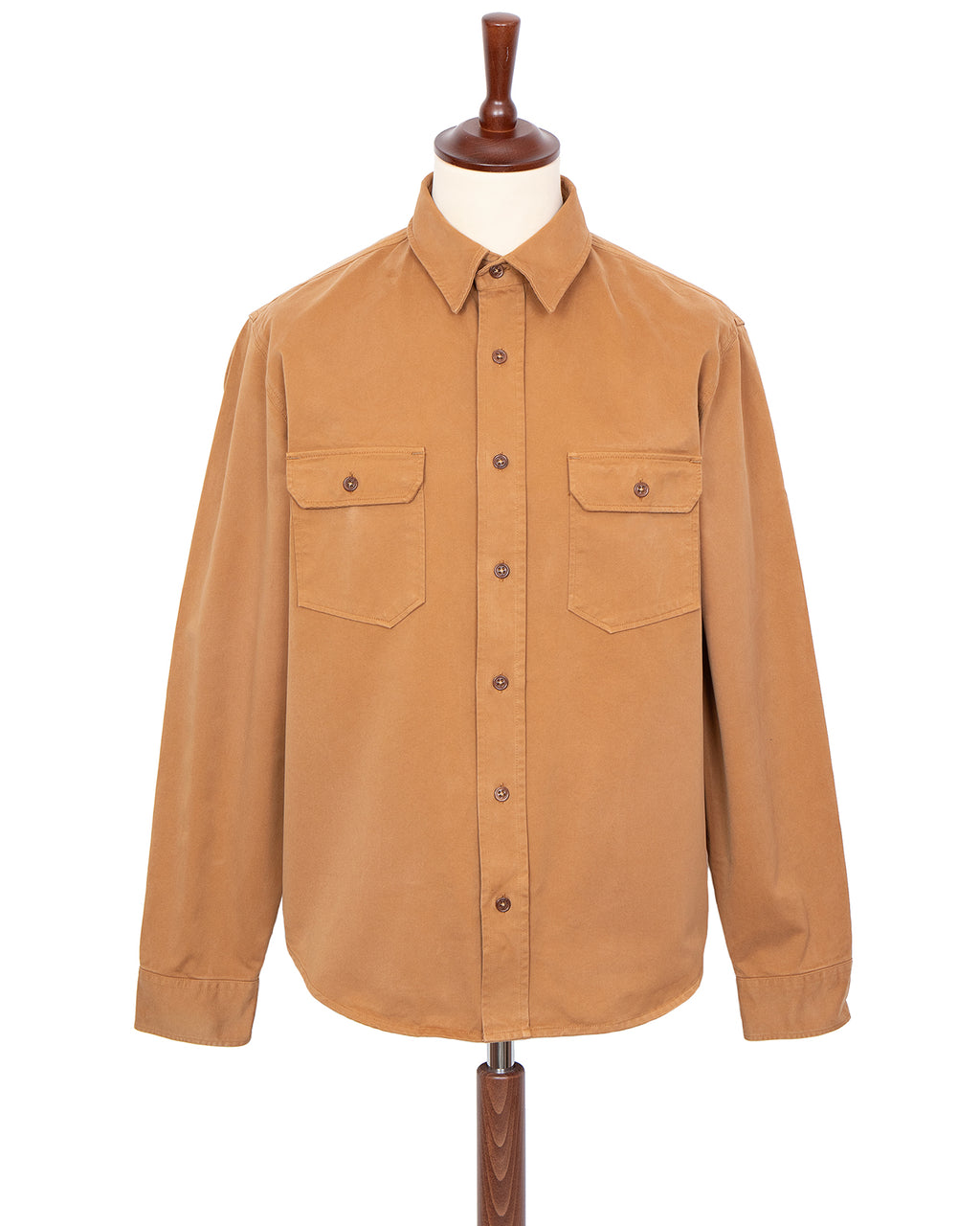 Indigofera Alamo Shirt, Cotton Twill, Brown Sugar