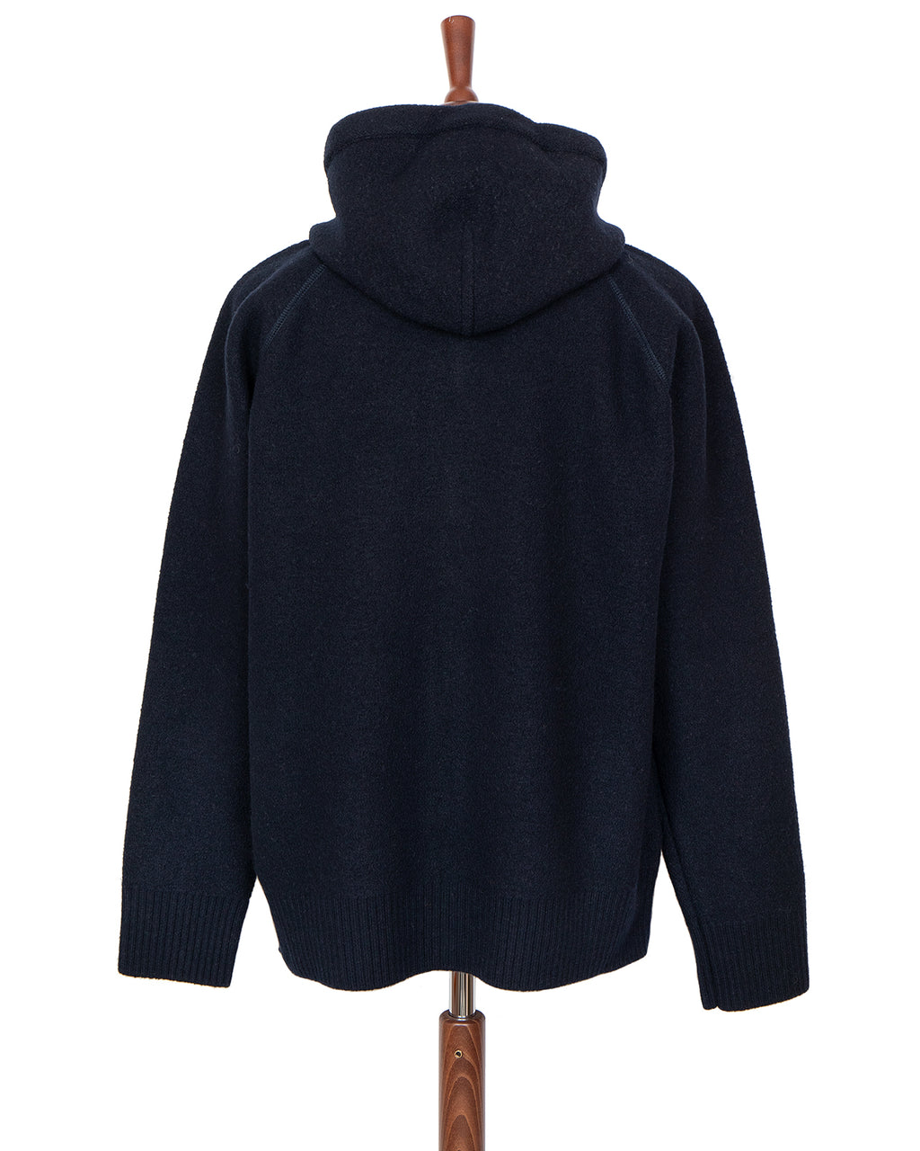 Indigofera Bighorn Wool Hoodie, Navy