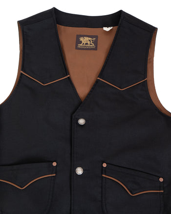 Indigofera Colton Vest, Giza Cotton Moleskin