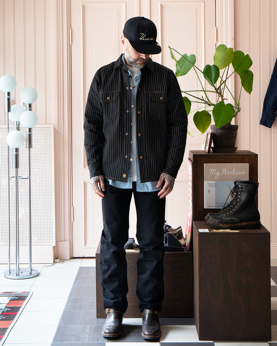 Indigofera Copeland Jacket, Black Wabash Selvage