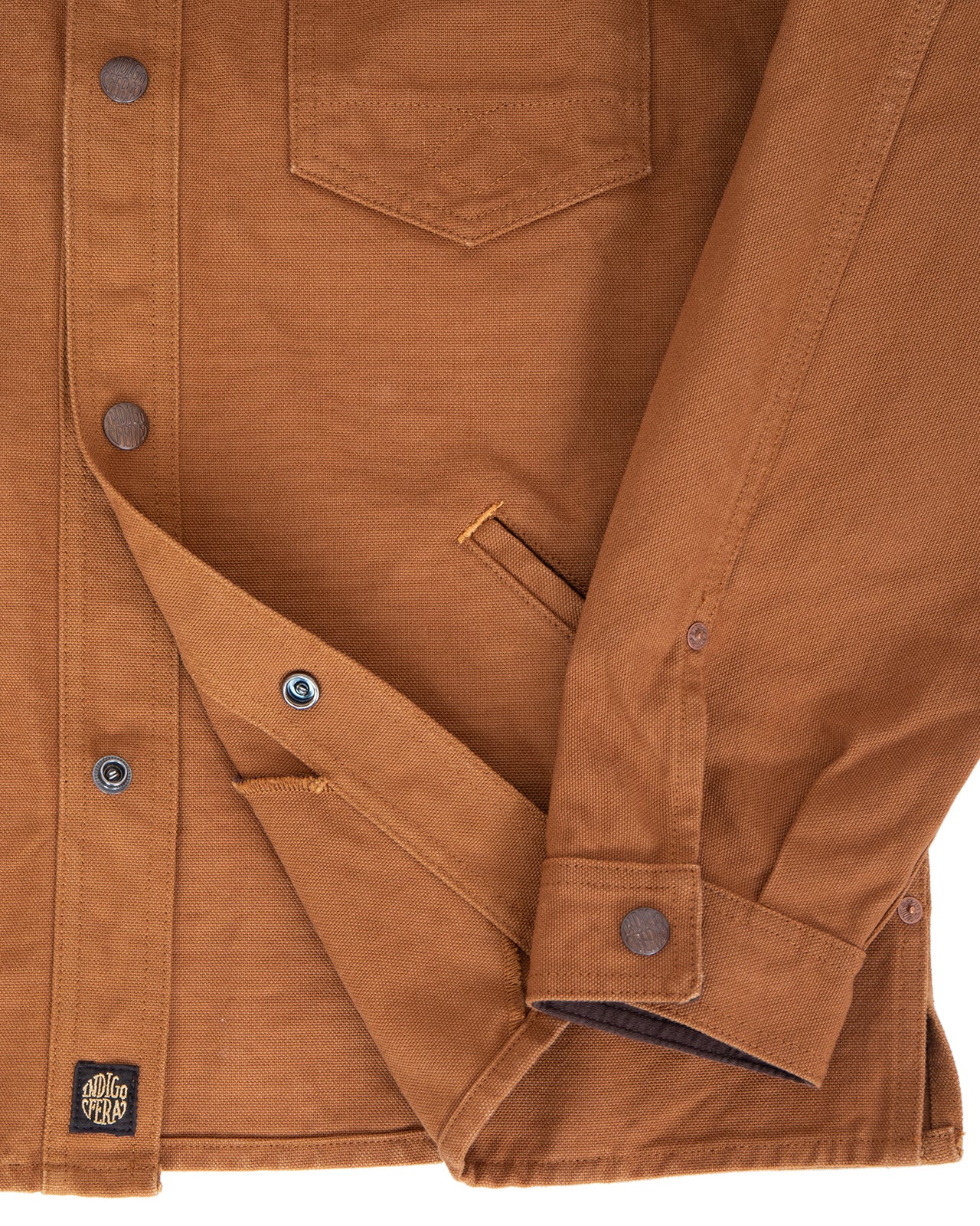 Indigofera Fargo Trucker Jacket, Smithson Canvas, 86 Terracotta