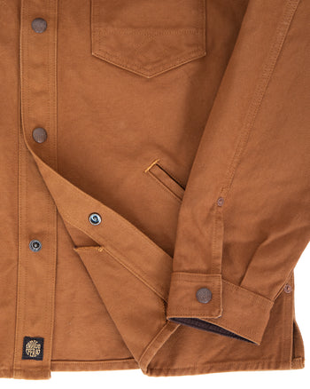 Indigofera Fargo Trucker Jacket, Smithson Canvas, 86 Terracotta