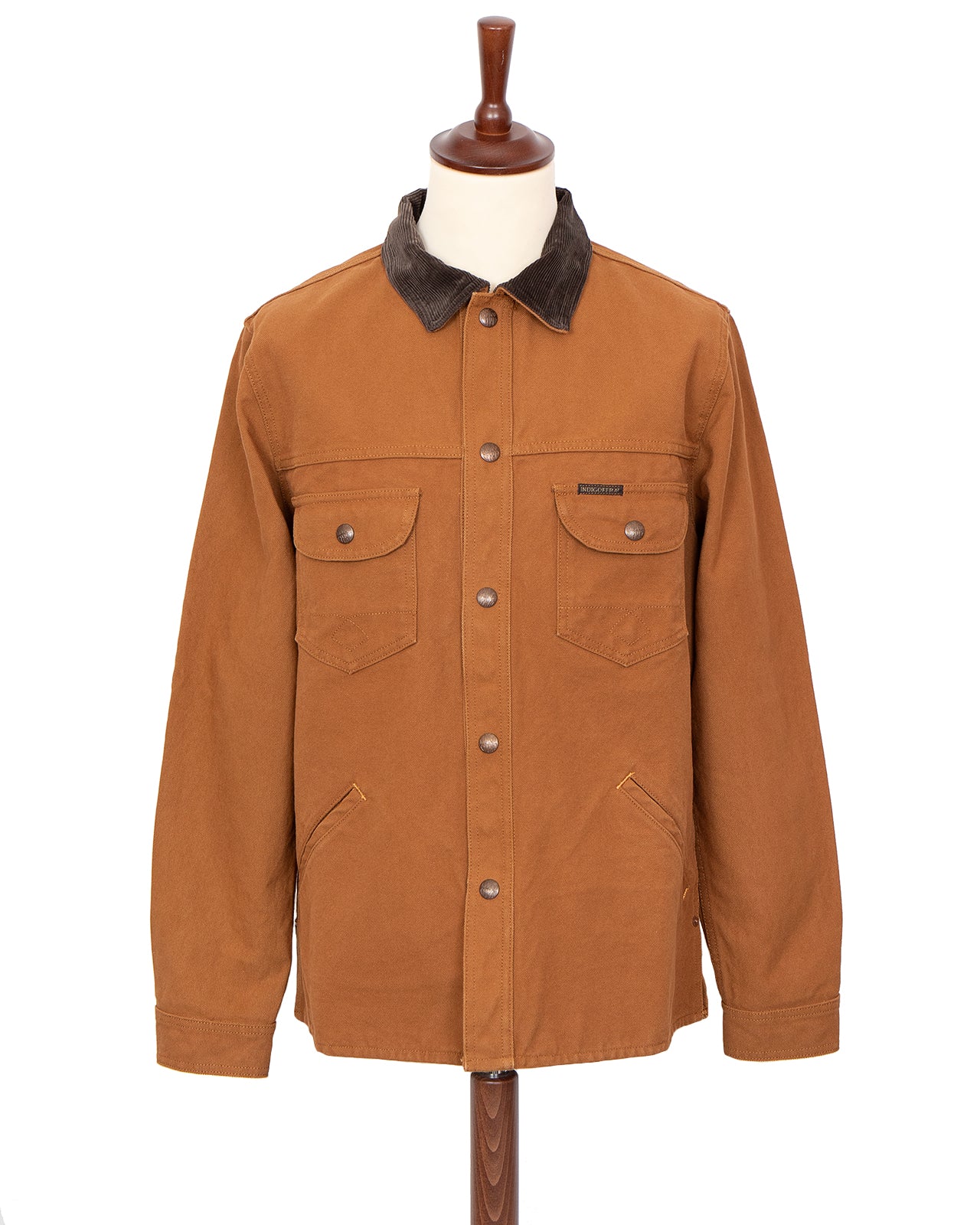 Indigofera Fargo Trucker Jacket, Smithson Canvas, 86 Terracotta