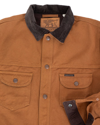 Indigofera Fargo Trucker Jacket, Smithson Canvas, 86 Terracotta