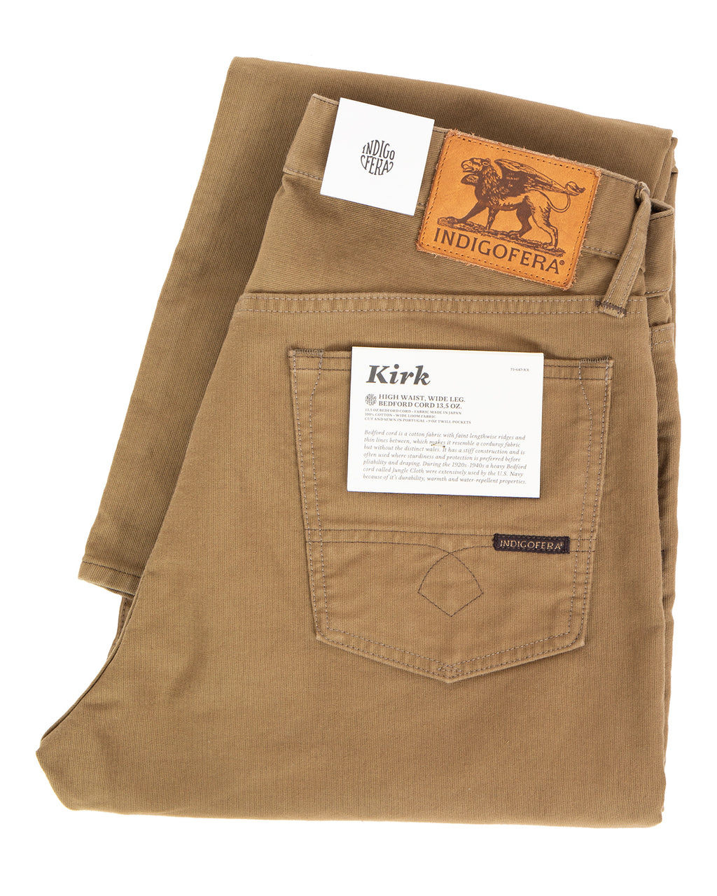 Indigofera Kirk Pants, Bedford Khaki Beige