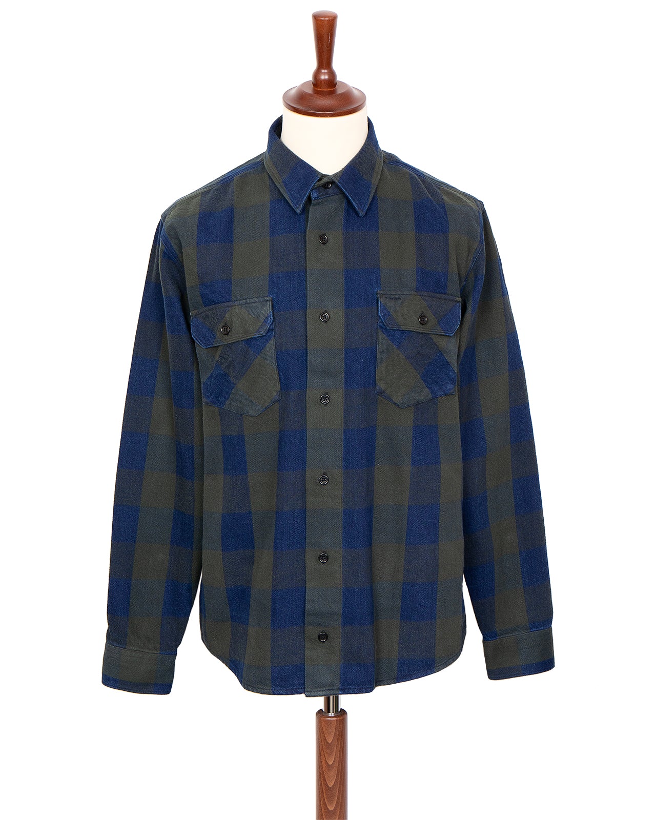 Indigofera Norris Shirt, Indigo / Green