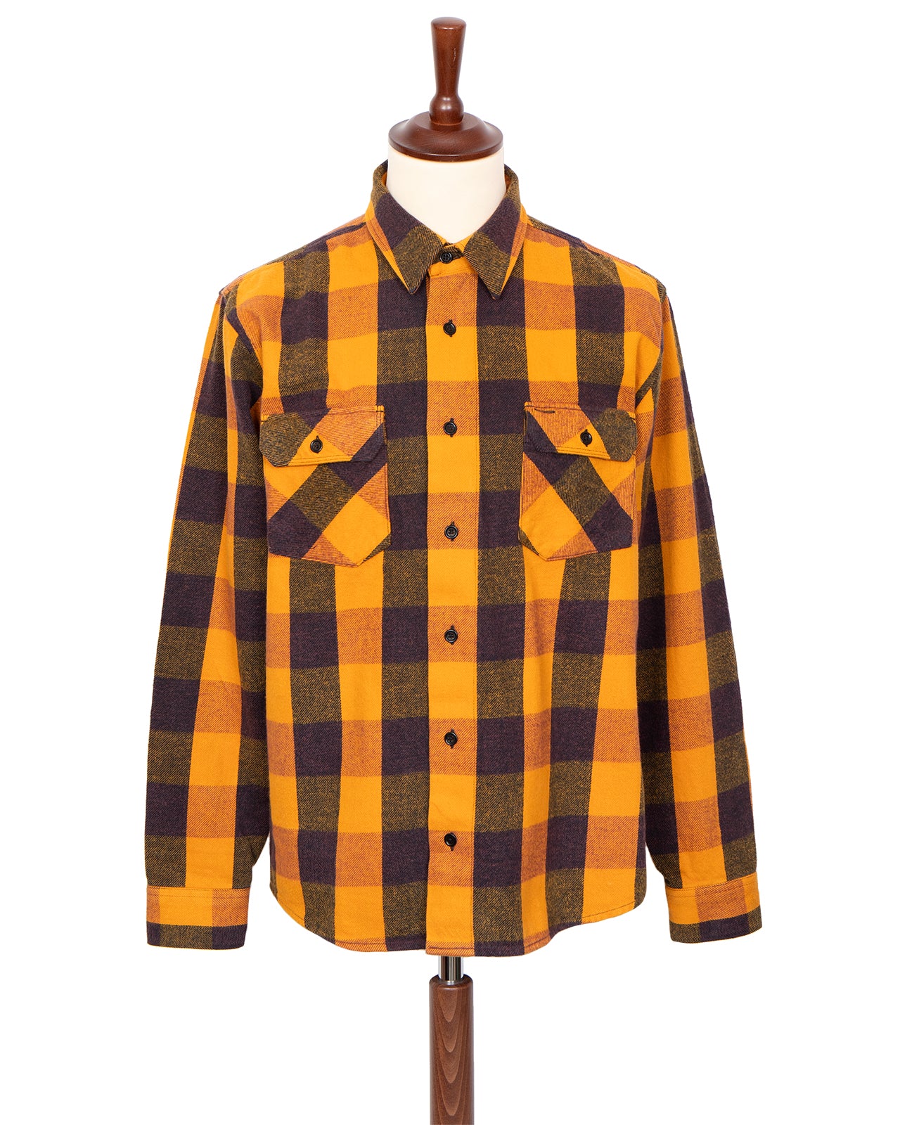 Indigofera Norris Shirt, Orange / Vine / Black