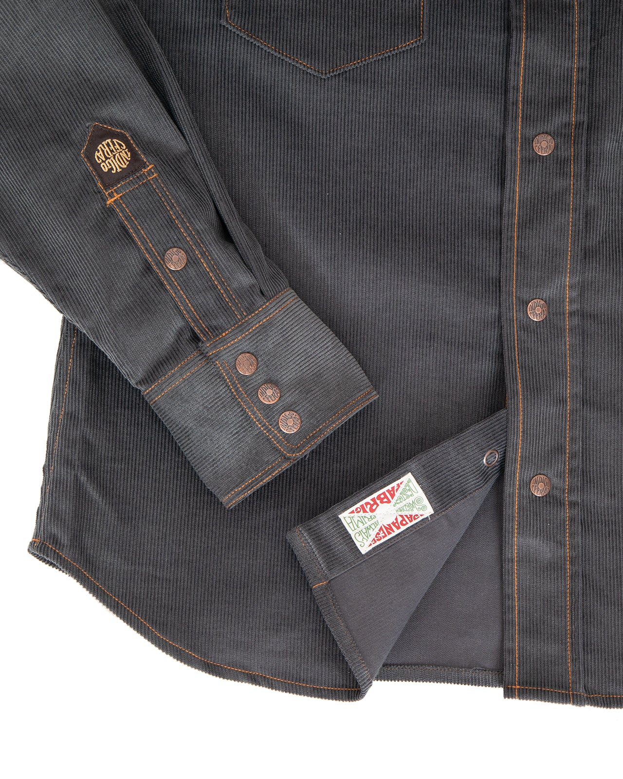 Indigofera Ryman Corduroy Shirt, Steel Grey