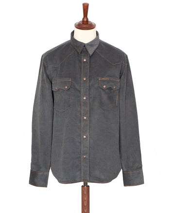 Indigofera Ryman Corduroy Shirt, Steel Grey