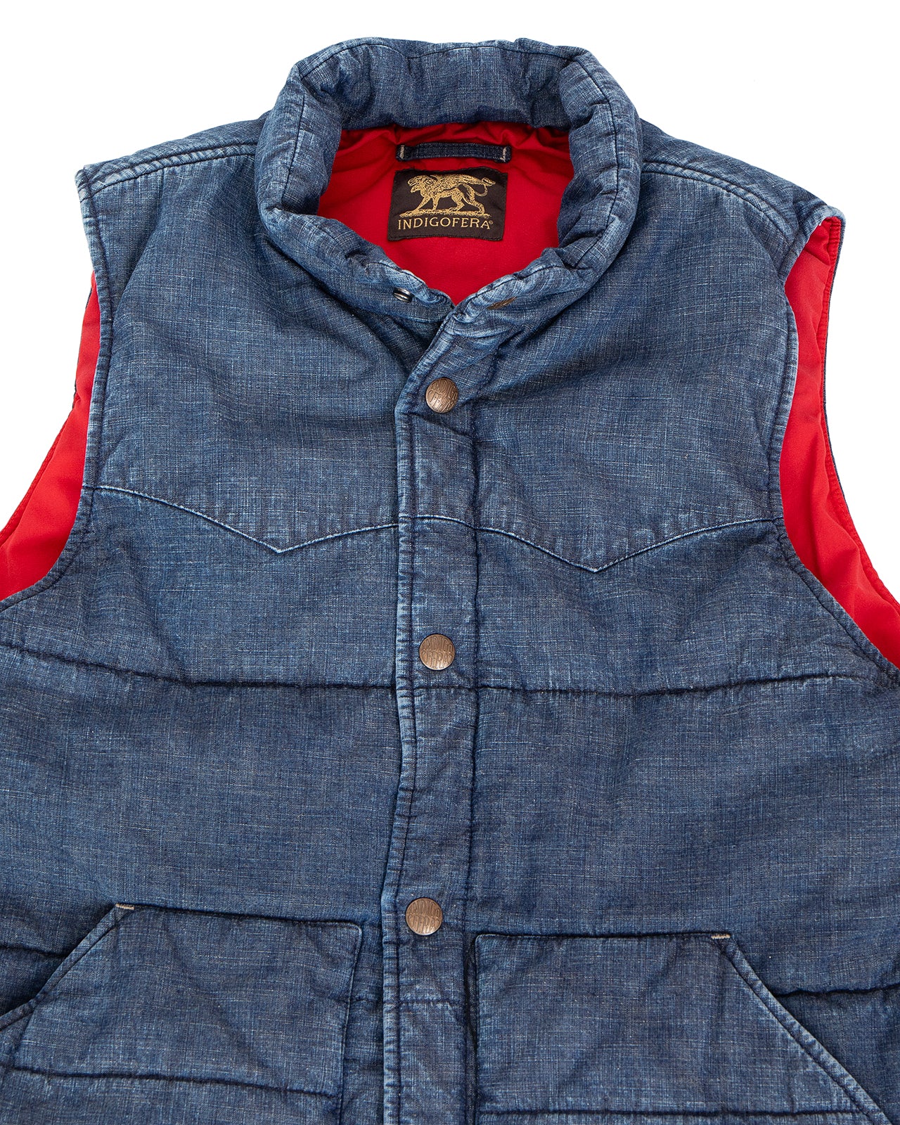 Indigofera Stosh Vest, Mil Chambray