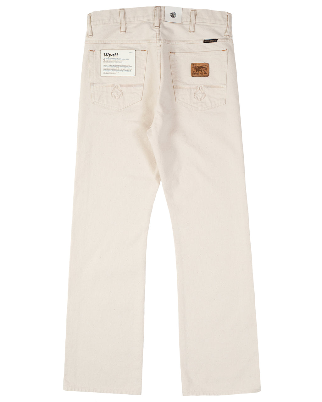 Indigofera Wyatt Jeans, Uneven Broken Twill Ecru Rinsed