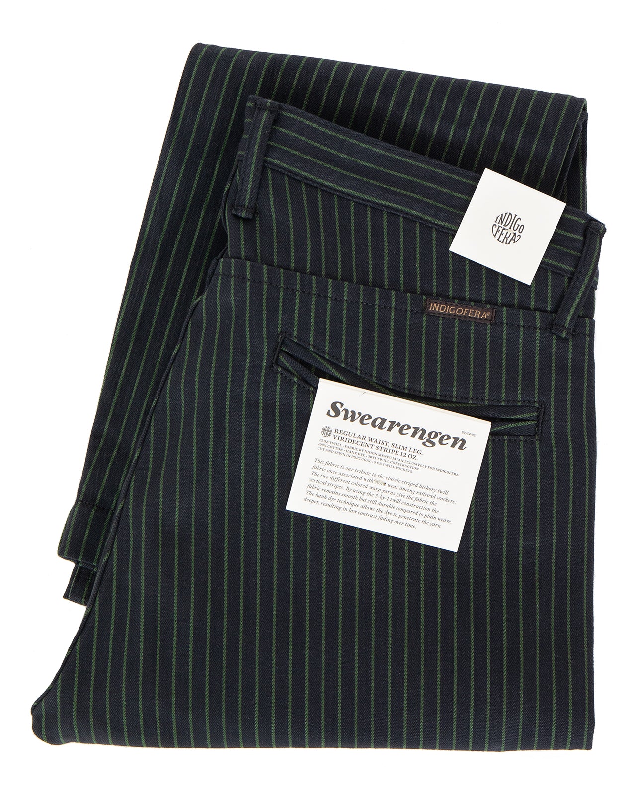 Indigofera Swearengen Pants, Viridescent Stripe