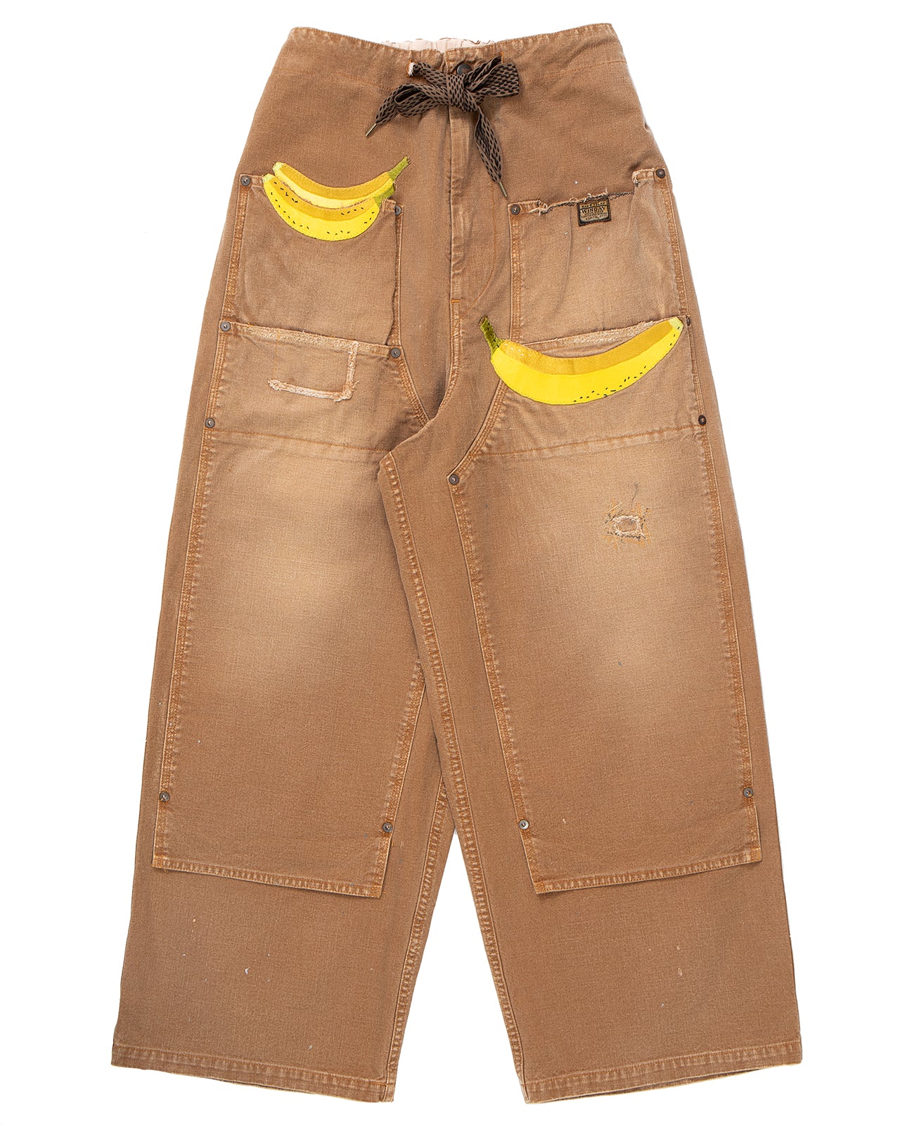 Kapital Canvas W-Knee Easy Baggy Pants, Banana Patch Remake