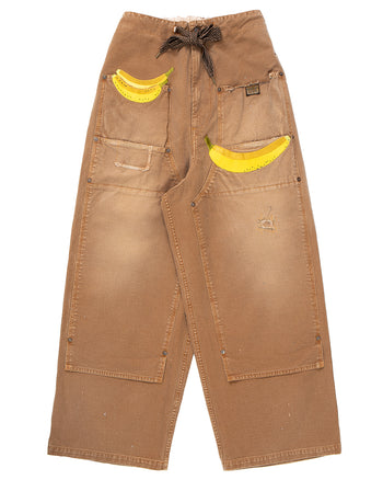 Kapital Canvas W-Knee Easy Baggy Pants, Banana Patch Remake