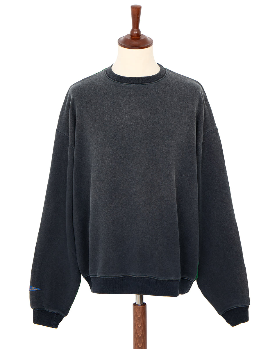 Kapital Fleece Knit 2Tones Remake Big Sweater (Bone), Black