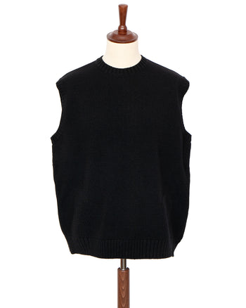 Kapital 5G Wool Bone Vest, Black