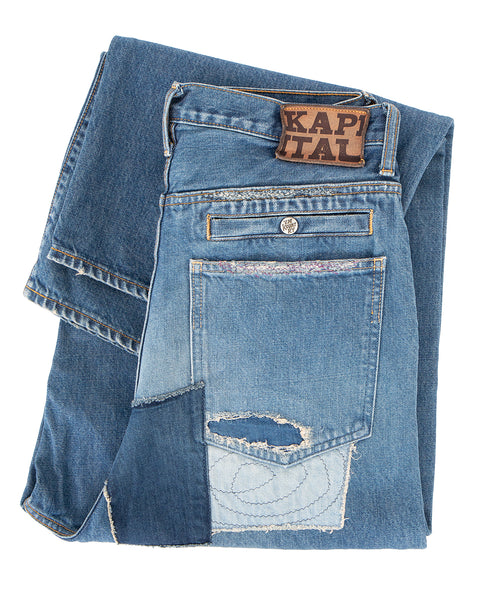 BDG Dad Jean – Blue Patchwork | Urban Outfitters
