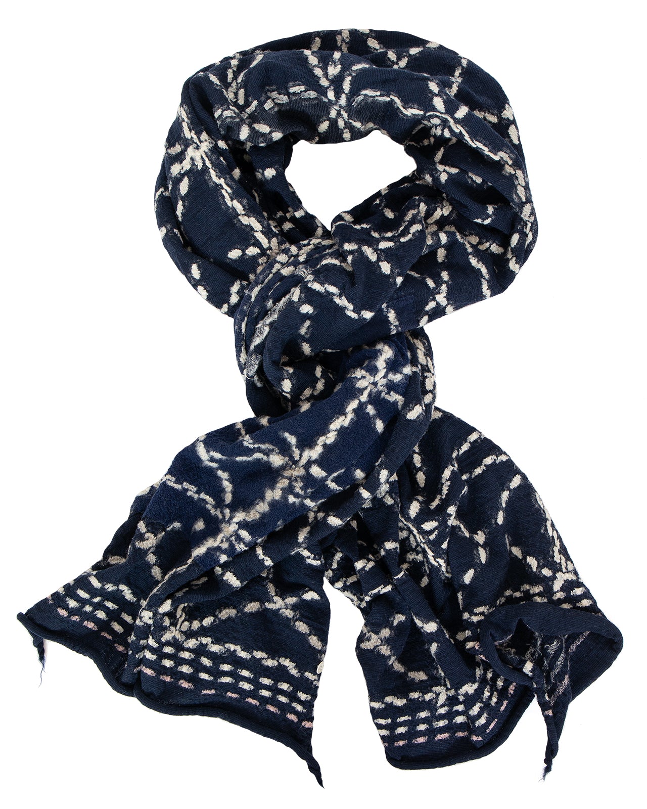 Kapital Fulling Wool Scarf Sahiko, Navy