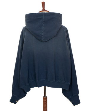 Kapital Sweat Knit Devil Hoodie, Speakeasy College, Navy