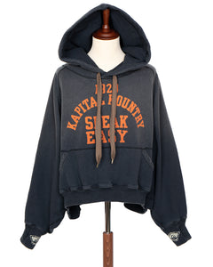 Kapital Sweat Knit Devil Hoodie, Speakeasy College, Black