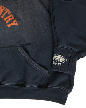 Kapital Sweat Knit Devil Hoodie, Speakeasy College, Black