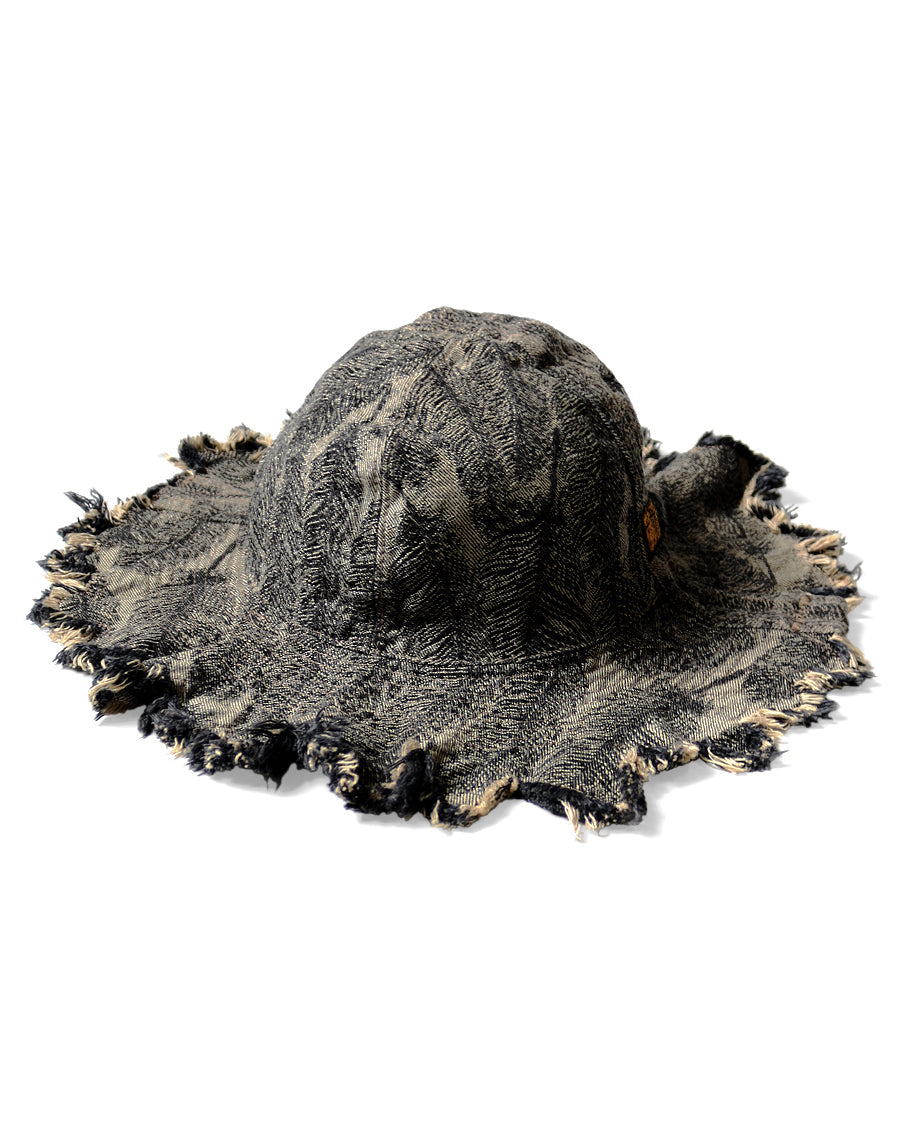 Kapital 12oz Magpie Denim Radio Tulip Hat, Grey