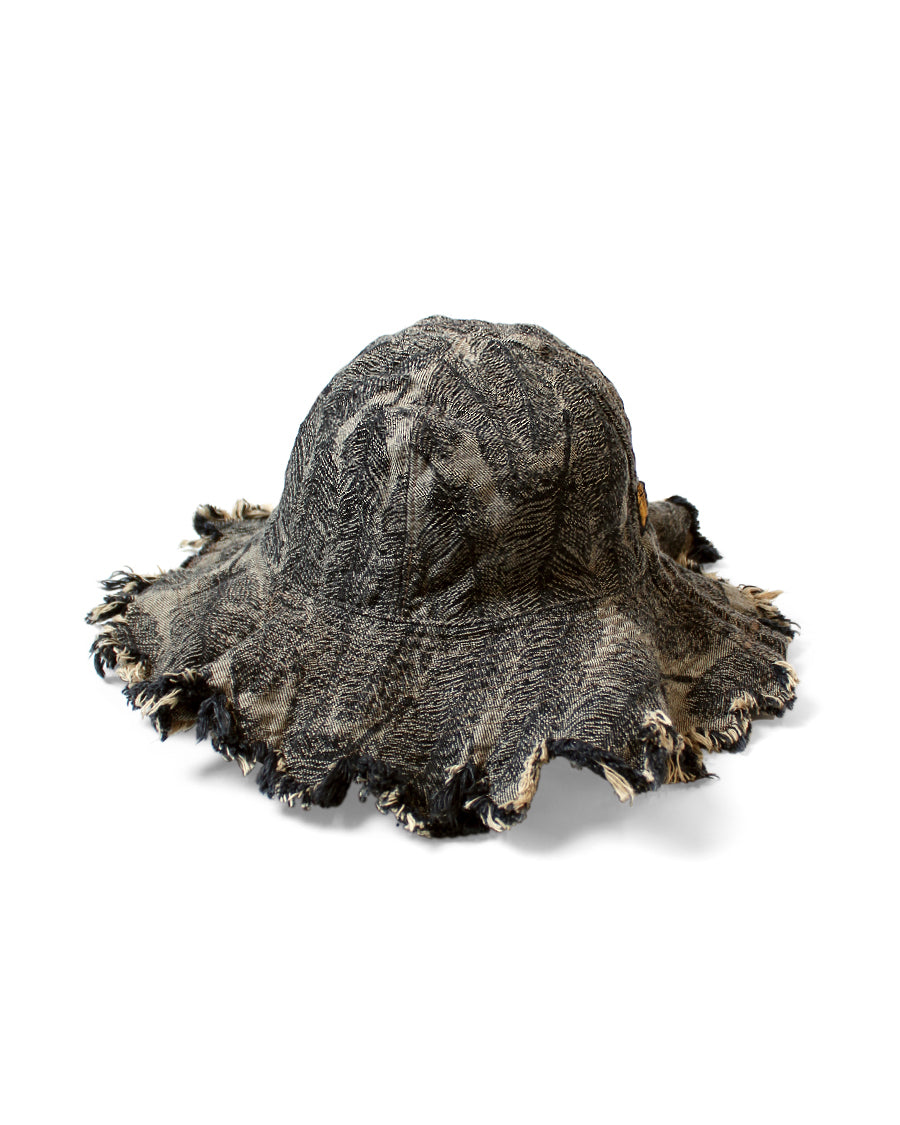 Kapital 12oz Magpie Denim Radio Tulip Hat, Grey