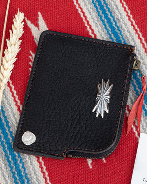 Larry Smith Deer Skin Multi Zip Wallet, Black - Panchoandlefty.se