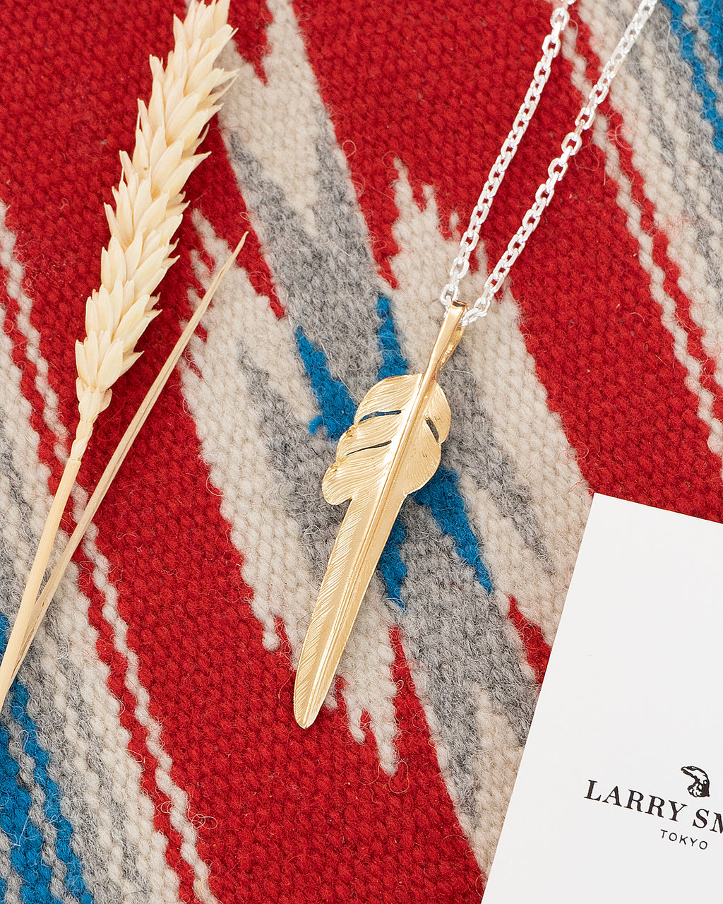 Larry Smith 18K Gold Kazekiri Feather, Large (Right)