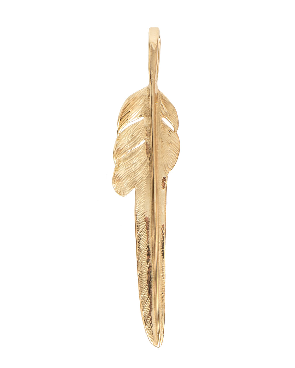 Larry Smith 18K Gold Kazekiri Feather, Large (Right)