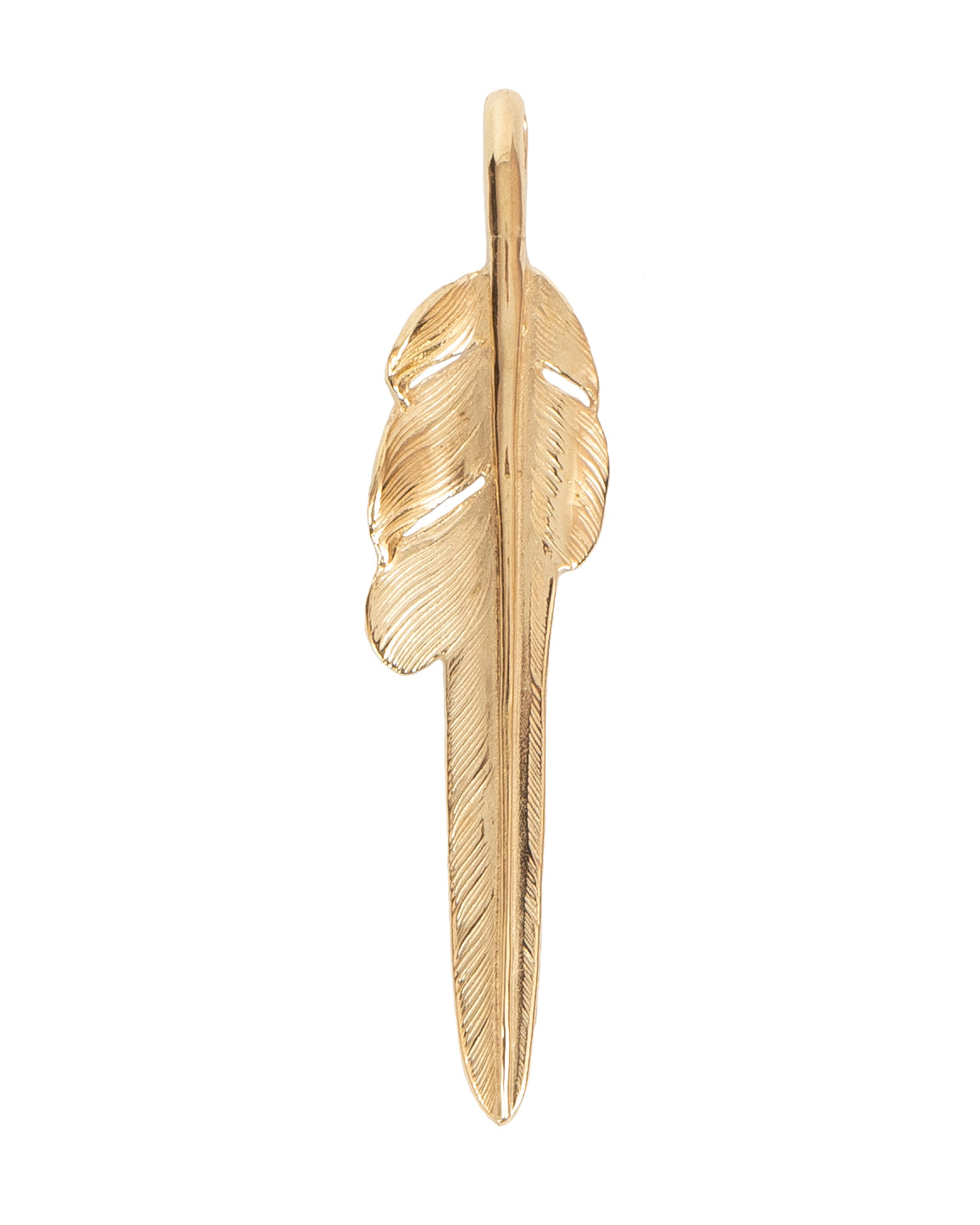 Larry Smith 18K Gold Kazekiri Feather, Medium (Right)