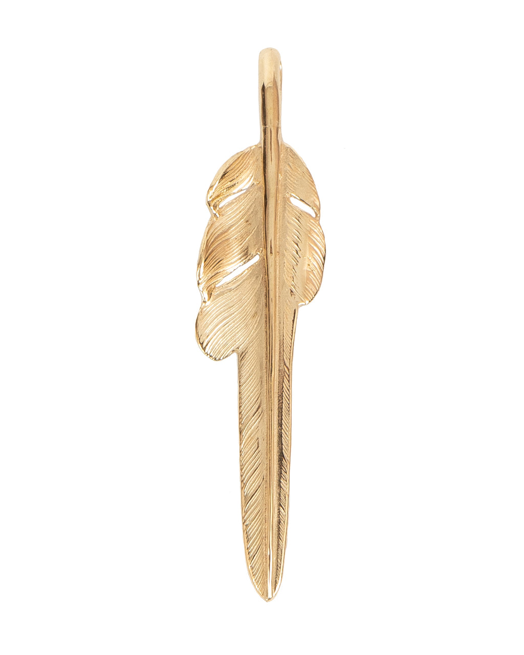 Larry Smith 18K Gold Kazekiri Feather, Medium (Right)