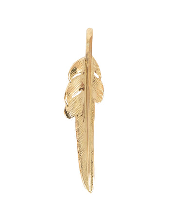 Larry Smith 18K Gold Kazekiri Feather, Small (Right)