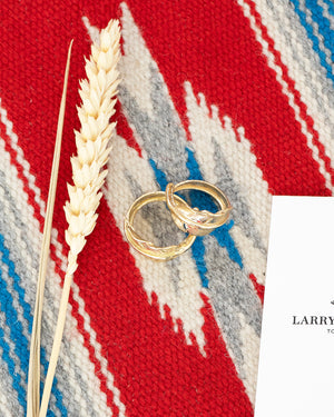 Larry Smith 18K Gold Kazekiri Feather Pinkie Ring