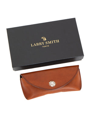 Larry Smith Glasses Leather Case, Light Brown